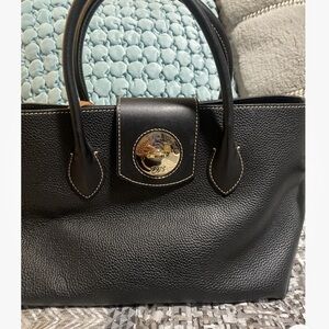 Dooney & Bourke Black Pebble Leather Tote